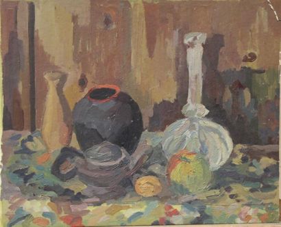 Ecole moderne Nature-morte Six huiles sur...