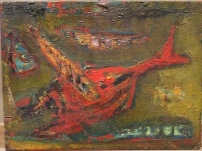 Ecole moderne Nature-morte Six huiles sur...