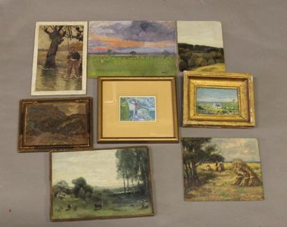 Ecole moderne Paysage Vingt cinq huiles sur...