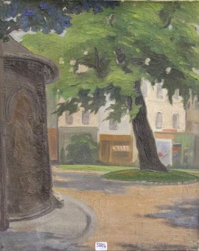 Ecole moderne Paysage Quatre huiles sur toile...