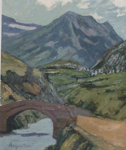 Roger ARGENTON (1908-1990) Paysage pyrénéen...