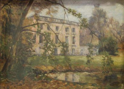 Ecole moderne Paysage Six huiles sur toile...