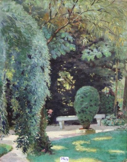 Ecole moderne Paysage Six huiles sur toile...