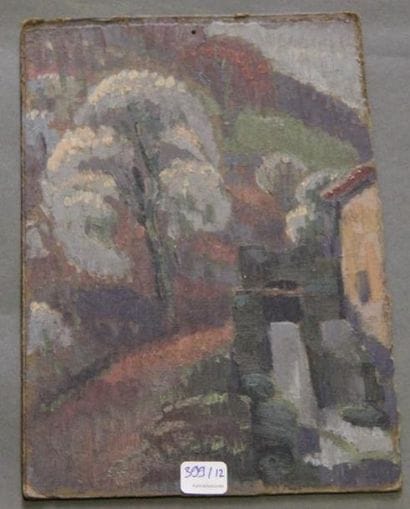 Ecole moderne Paysage Douze huiles sur toile...
