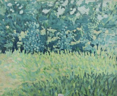Ecole moderne Paysage Six huiles sur toile...