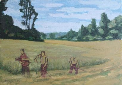 Roger ARGENTON (1908-1990) Fenaison en Bretagne...