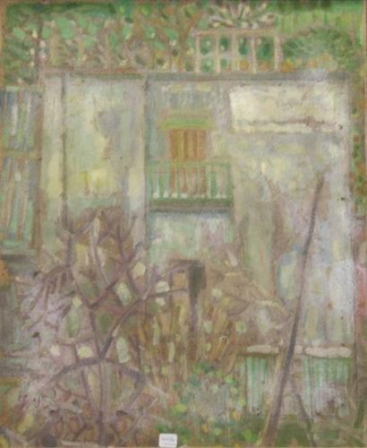 Ecole moderne Paysage Quatre huiles sur toile...