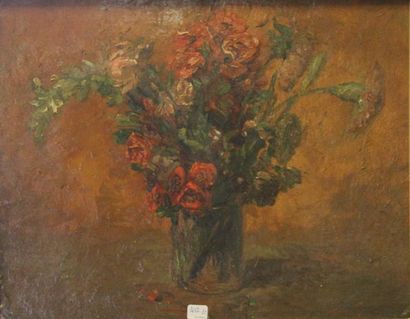 Ecole moderne Nature morte Deux huiles sur...