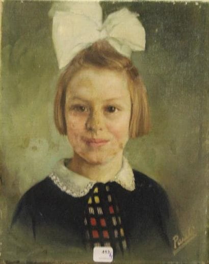 Ecole moderne Portrait Quatre huiles sur...