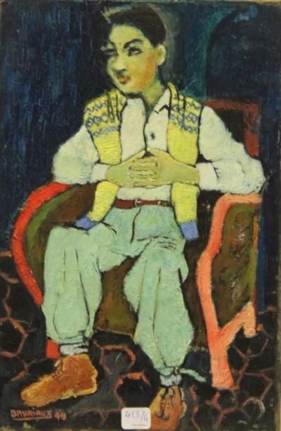 Ecole moderne Portrait Quatre huiles sur...
