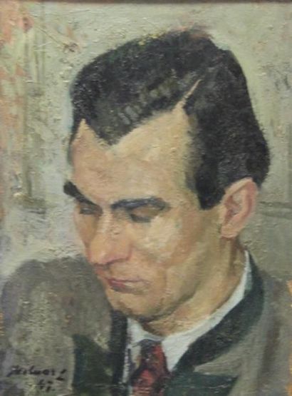 Ecole moderne Portrait Quatre huiles sur...