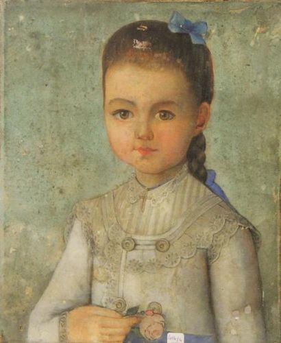 Ecole moderne Portrait Quatre huiles sur...