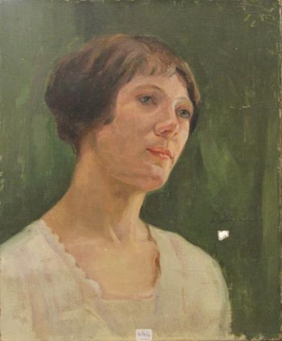 Ecole moderne Portrait Quatre huiles sur...
