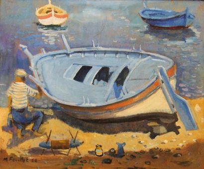 Ecole moderne Paysage Huit huiles sur toile...