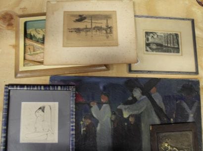 Lot de gravures et chromos