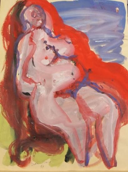 Bernard DAMIANO (1926-2000) Nu assis, 1992...