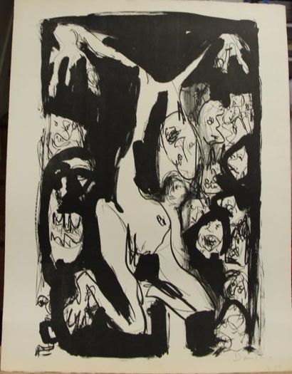 Bernard DAMIANO (1926-2000) Sans titre Gouache...