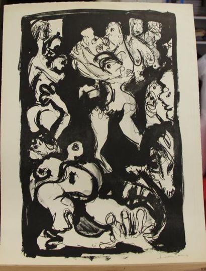 Bernard DAMIANO (1926-2000) Sans titre Gouache...