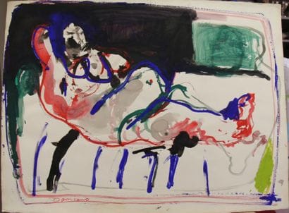 Bernard DAMIANO (1926-2000) Femme Huile sur...
