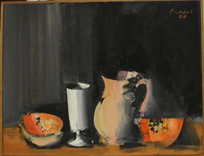 Carlos PRADAL (1975-1988) Nature morte Huile...