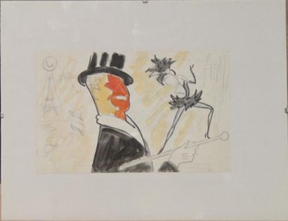 Charles KIFFER (1902-1992) Etude pour une...