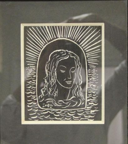 Charles KIFFER (1902-1992) Portrait de femme...