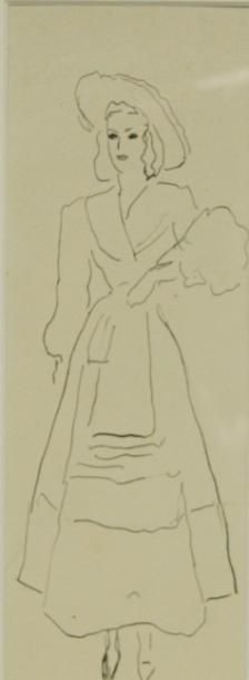 Charles KIFFER (1902-1992) Femme de profil...