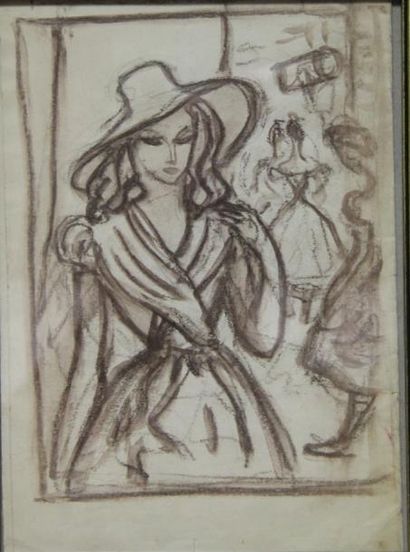 Charles KIFFER (1902-1992) Portait de femme...