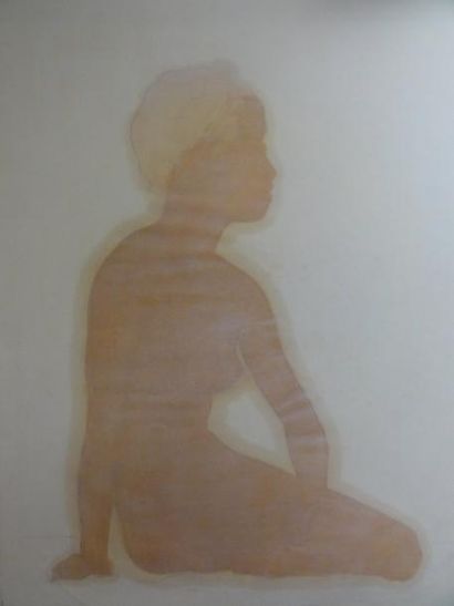 Roger ARGENTON (1908-1990) Nu accroupi Dessin...