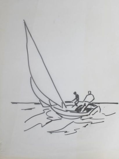 Roger ARGENTON (1908-1990) 3 dessins à l'encre...