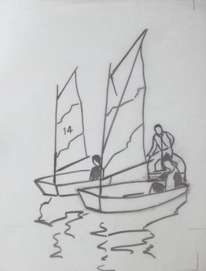Roger ARGENTON (1908-1990) 3 dessins à l'encre...
