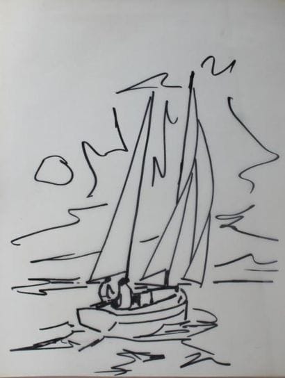 Roger ARGENTON (1908-1990) 3 dessins à l'encre...