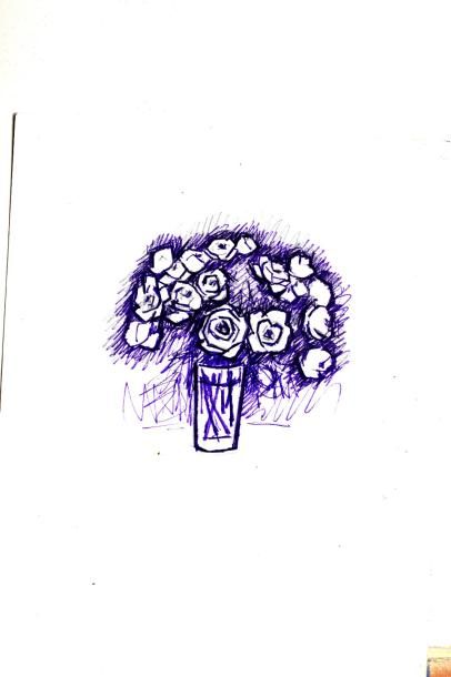 Roger ARGENTON (1908-1990) Vase de fleurs...