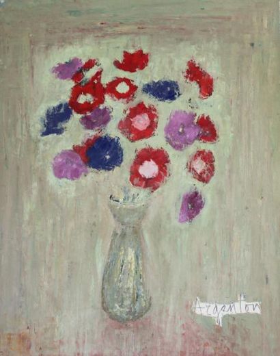 Roger ARGENTON (1908-1990) Vase de fleurs...