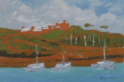 Roger ARGENTON (1908-1990) Bord de mer Huile...