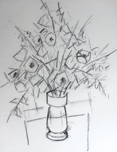 Roger ARGENTON (1908-1990) Vase de fleurs...