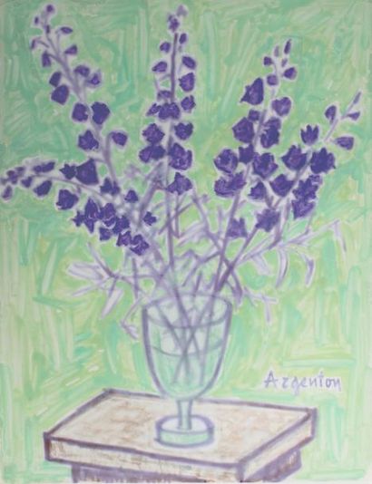 Roger ARGENTON (1908-1990) Vase de fleurs...