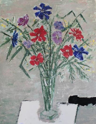 Roger ARGENTON (1908-1990) Vase d'anémones...