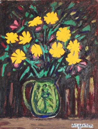 Roger ARGENTON (1908-1990) Vase de fleurs...