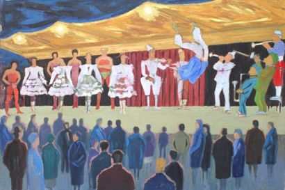 Roger ARGENTON (1908-1990) La parade foraine...