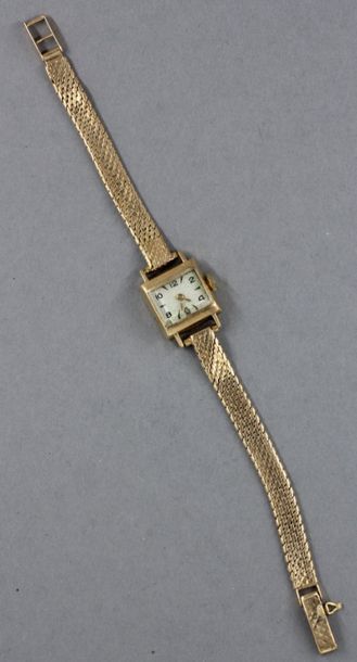 Bracelet-montre de dame en or jaune 18k à...