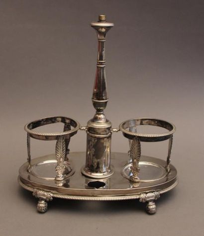 Monture d'huilier-vinaigrier en argent 950°/°°...