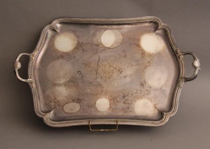 *CHRISTOFLE orfèvre
Plateau en métal argenté...