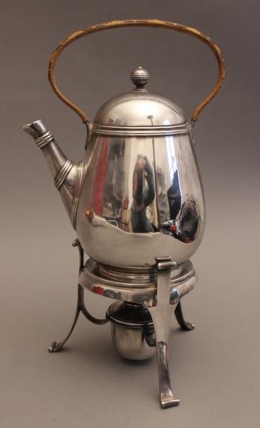 *CHRISTOFLE orfèvre
Théière et son réchaud...