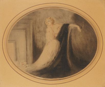 Louis ICART (1888-1950)

	« Elégante au châle...
