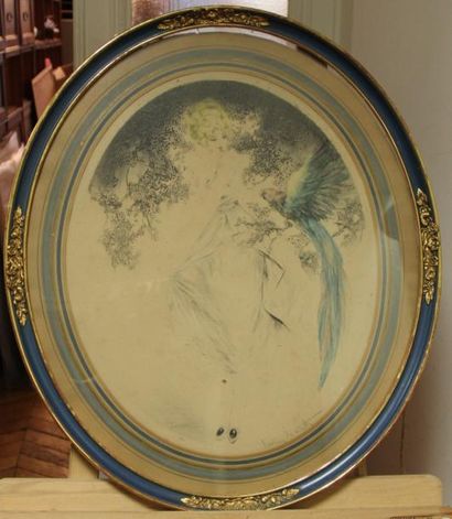 Louis ICART (1888-1950)

La Femme au perroquet,...