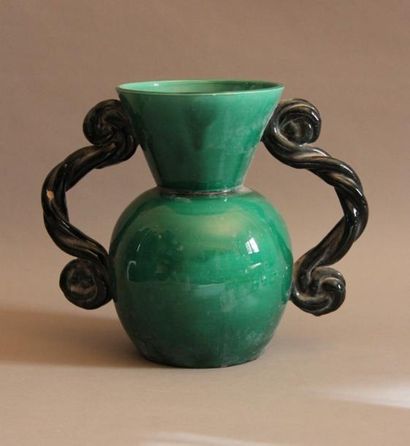 VALLAURIS

Vase globulaire à col évasé, à...