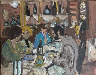 PONDVELLE (XXe siècle) 

Au bistrot 

Huile...