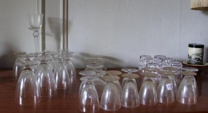 Lot de verrerie
