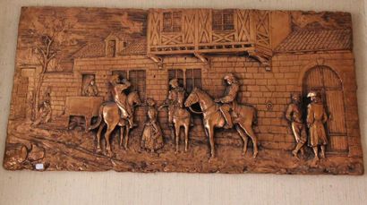 Bas relief en cuivre